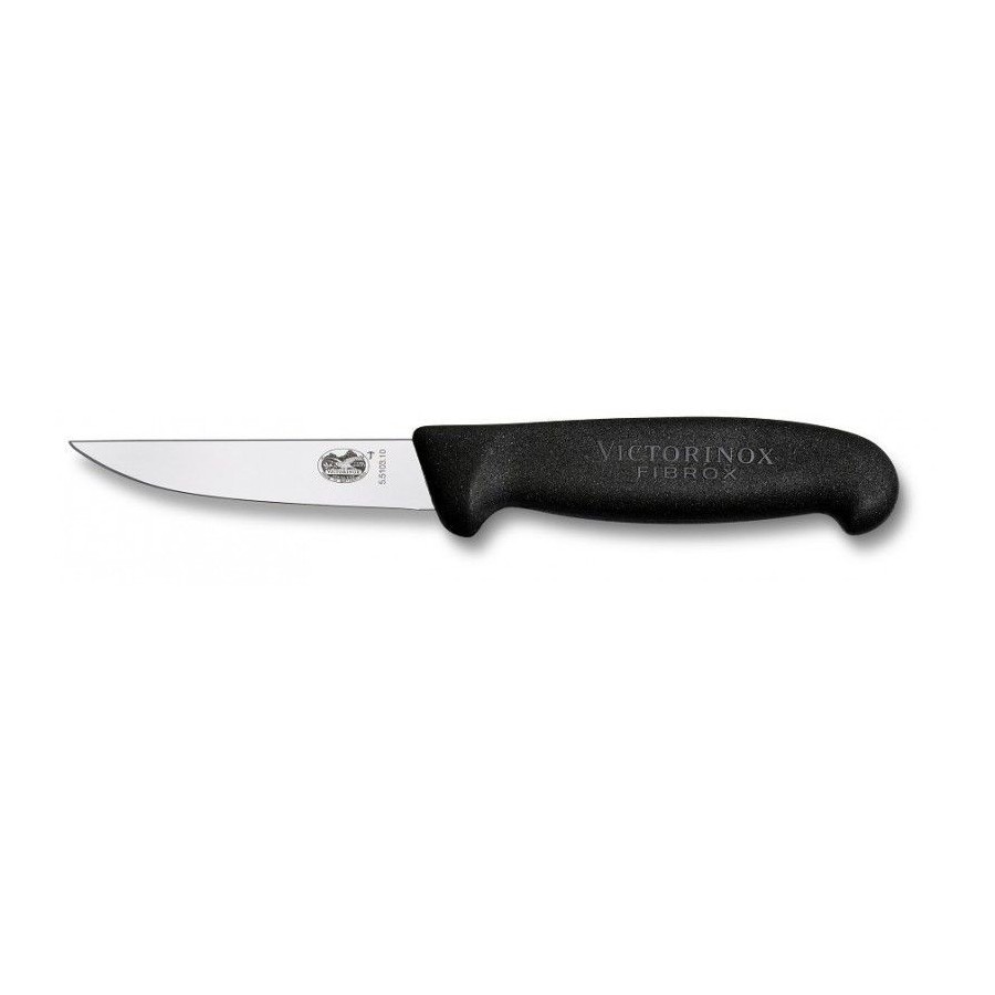 Victorinox, Fibrox, Vykosťovacie rovné nože v čiernej farbe, pevný, 10 cm, 5.5103.10