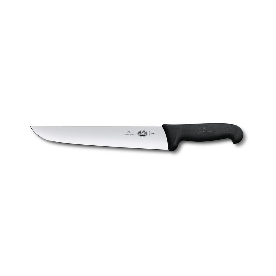 Victorinox Fibrox rovný mäsiarský nôž čierny, 16 cm, 5.5203.16